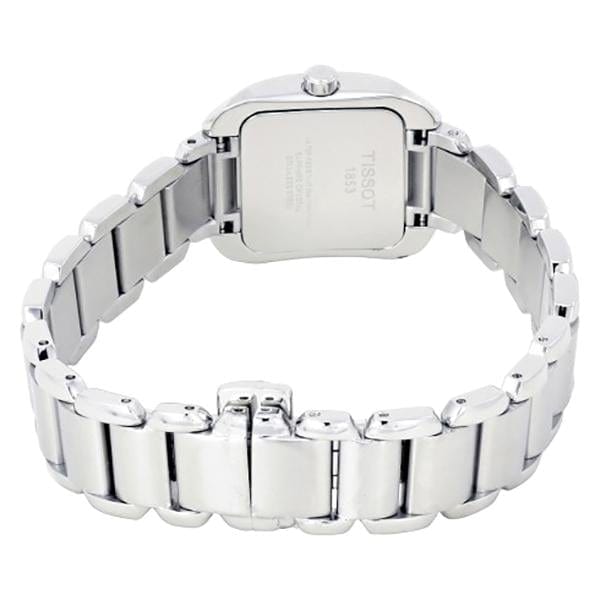 Tissot T Wave Diamonds Mother of Pearl Dial Silver Steel Strap Watch for Women - T02.1.285.74