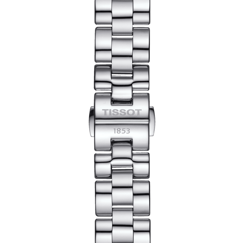 Tissot T Wave Diamonds White Dial Silver Steel Strap Watch For Women - T112.210.11.036.00