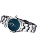 Tissot T Wave Donna Blue Dial Silver Steel Strap Watch For Women - T112.210.11.041.00