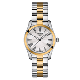 Tissot T Wave Lady White Mother of Pearl Dial Two Tone Steel Strap Watch For Women - T112. 210. 22. 113. 00