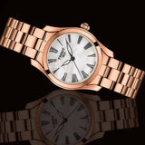 Tissot T Wave Mother of Pearl Dial Rose Gold Steel Strap Watch For Women - T112.210.33.113.00