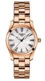 Tissot T Wave Mother of Pearl Dial Rose Gold Steel Strap Watch For Women - T112.210.33.113.00