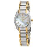 Tissot T Wave Mother of Pearl Dial Two Tone Steel Strap Watch for Women - T023.210.22.117.00