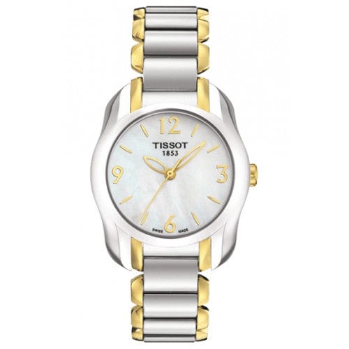 Tissot T Wave Mother of Pearl Dial Two Tone Steel Strap Watch for Women - T023.210.22.117.00