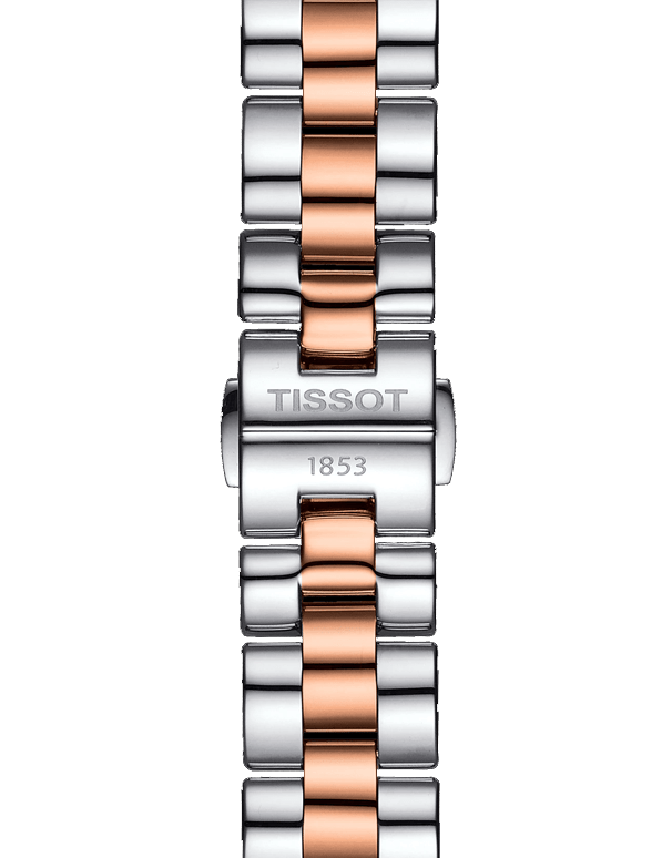 Tissot T Wave Mother of Pearl Dial Two Tone Steel Strap Watch For Women - T112.210.22.113.01
