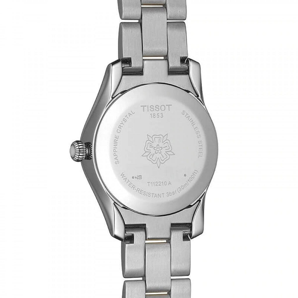 Tissot T Wave Quartz Mother of Pearl Dial Two Tone Steel Strap Watch for Women - T112.210.22.113.00