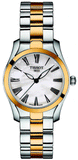 Tissot T Wave Quartz Mother of Pearl Dial Two Tone Steel Strap Watch for Women - T112.210.22.113.00