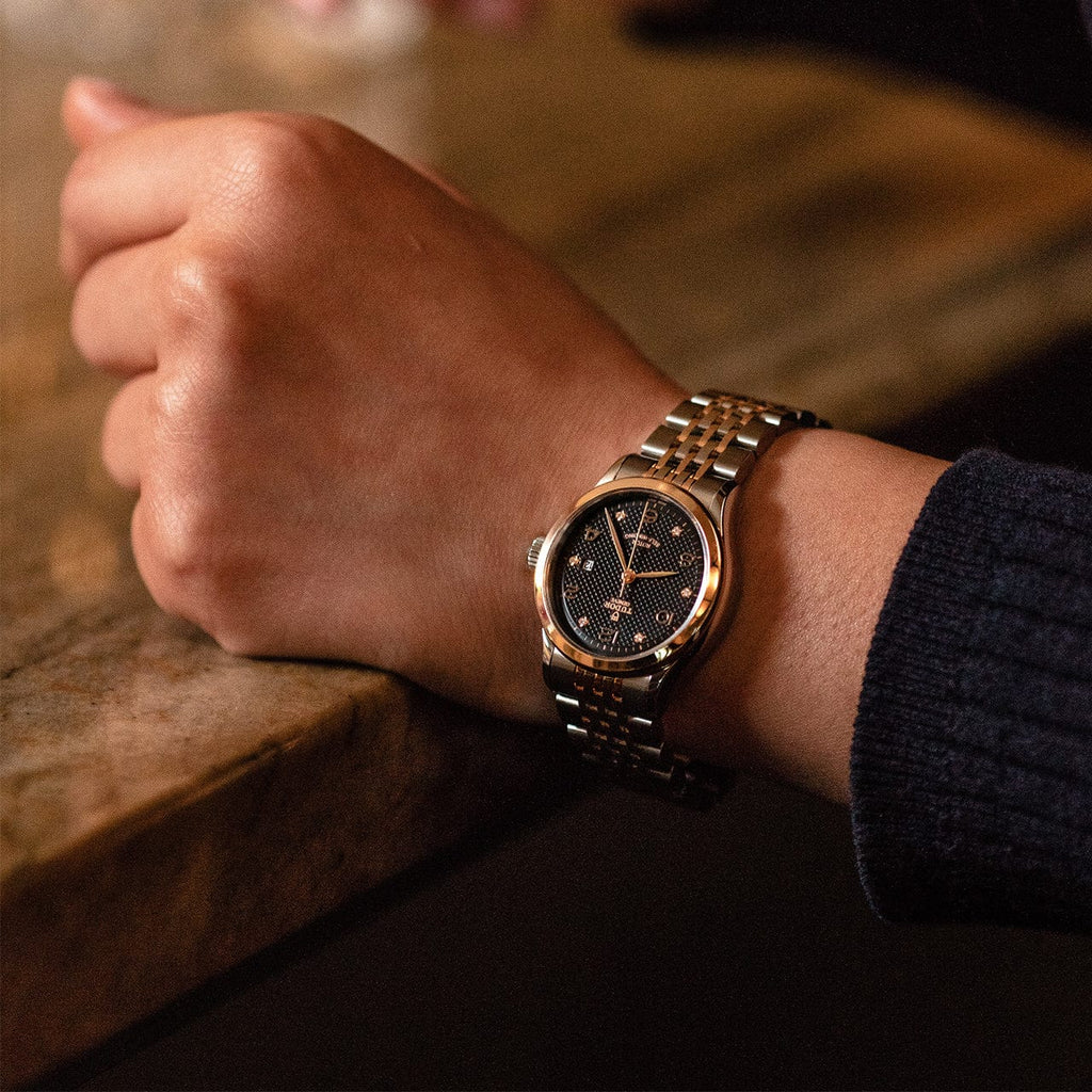 Tudor 1926 Automatic Black Dial Two Tone Steel Strap Watch for Men - M91651-0003