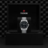 Tudor 1926 Automatic Diamonds Black Dial Silver Steel Strap Watch for Men - M91650-0004