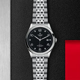Tudor 1926 Automatic Diamonds Black Dial Silver Steel Strap Watch for Men - M91650-0004