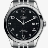 Tudor 1926 Automatic Diamonds Black Dial Silver Steel Strap Watch for Men - M91650-0004