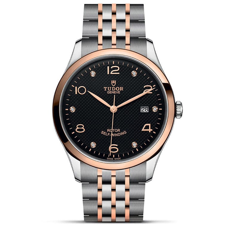 Tudor 1926 Automatic Diamonds Black Dial Two Tone Steel Strap Watch for Men - M91651-0004