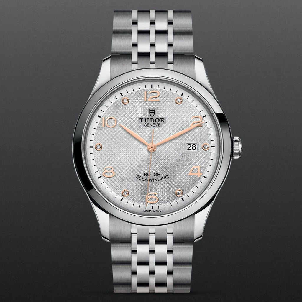 Tudor 1926 Automatic Diamonds Silver Dial Silver Steel Strap Watch for Men - M91650-0003