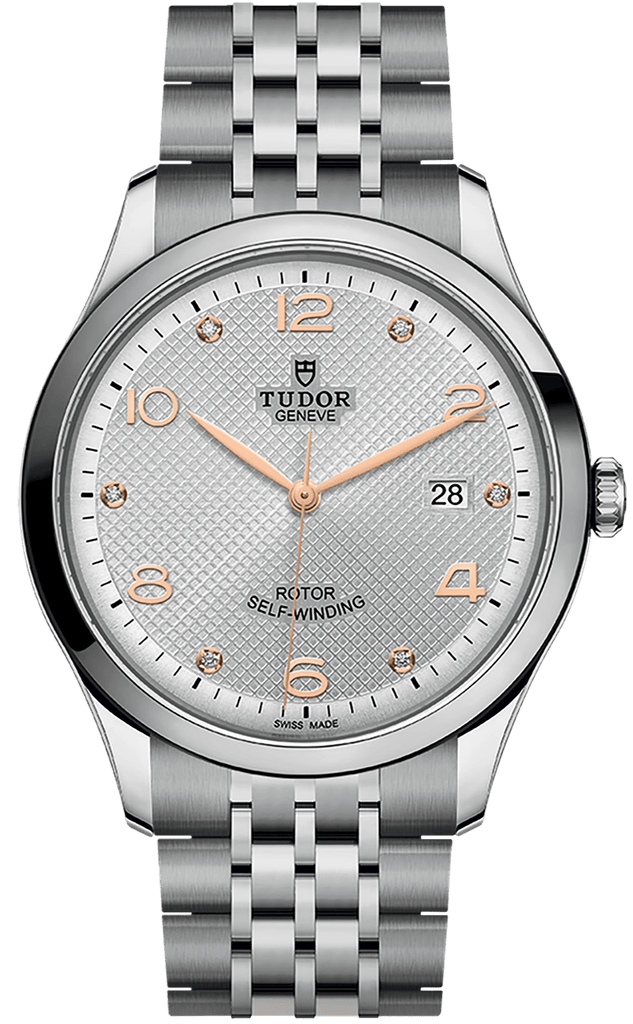 Tudor 1926 Automatic Diamonds Silver Dial Silver Steel Strap Watch for Men - M91650-0003