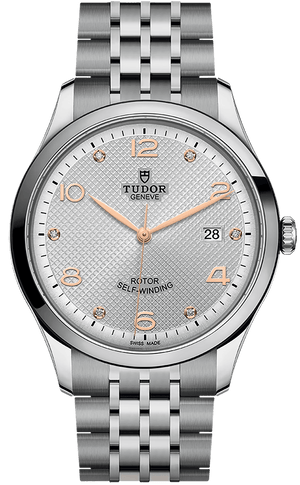Tudor 1926 Automatic Diamonds Silver Dial Silver Steel Strap Watch for Men - M91650-0003