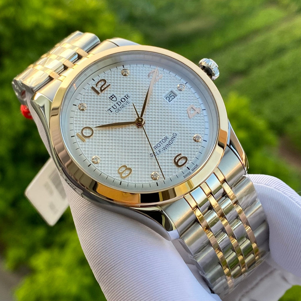 Tudor 1926 Automatic Diamonds Silver Dial Two Tone Steel Strap Watch for Men - M91651-0002