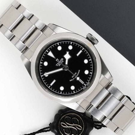 Tudor Black Bay Automatic Black Dial Silver Steel Strap Watch for Men - M79540-0001