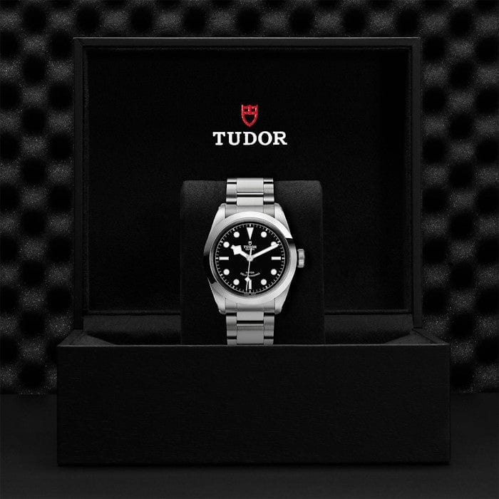 Tudor Black Bay Automatic Black Dial Silver Steel Strap Watch for Men - M79540-0001