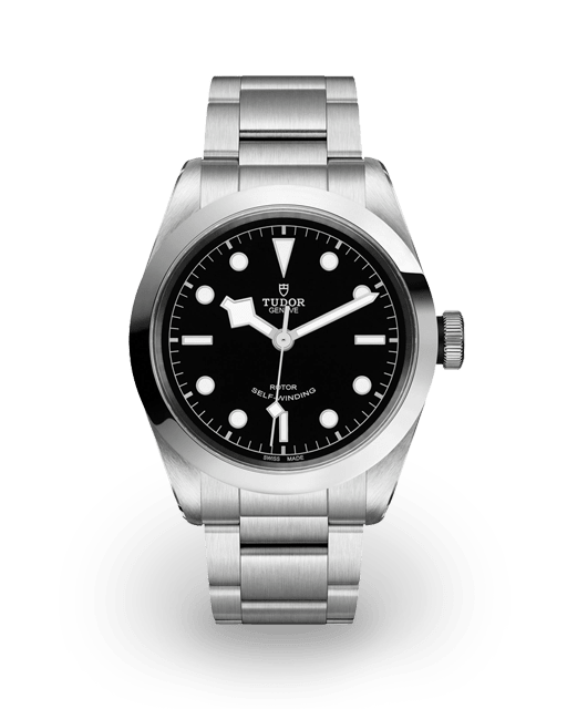 Tudor Black Bay Automatic Black Dial Silver Steel Strap Watch for Men - M79540-0001
