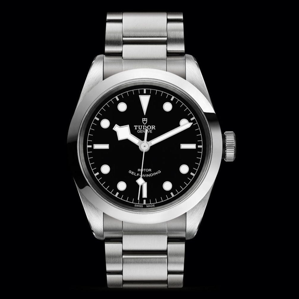 Tudor Black Bay Automatic Black Dial Silver Steel Strap Watch for Men - M79540-0001