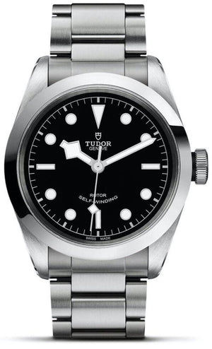 Tudor Black Bay Automatic Black Dial Silver Steel Strap Watch for Men - M79540-0001