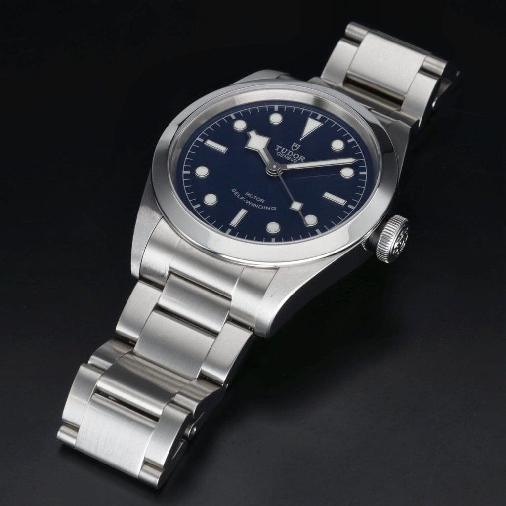 Tudor Black Bay Automatic Blue Dial Silver Steel Strap Watch for Men - M79540-0004