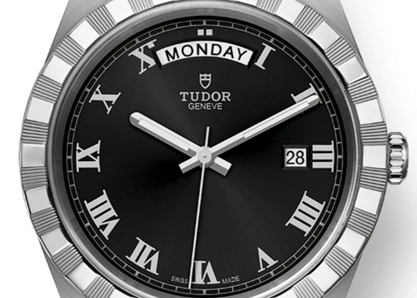 Tudor M28600-0003 black dial watch with day & date