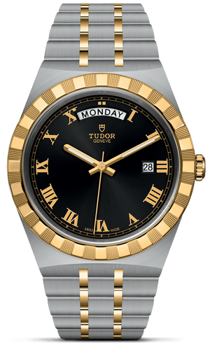 Tudor Royal Automatic Black Dial Two Tone Steel Strap Watch for Men - M28603-0003