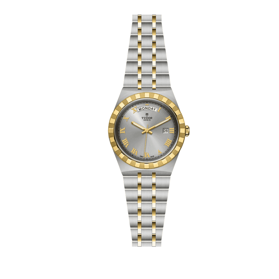 Tudor Royal Automatic Silver Dial Two Tone Steel Strap Watch for Men - M28603-0001