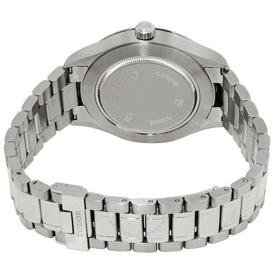 Tudor Style Automatic Black Dial Silver Steel Strap Watch for Men - M12710-0003