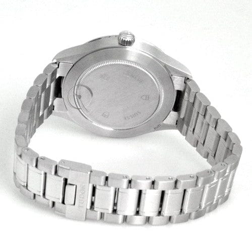 Tudor Style Automatic Black Dial Silver Steel Strap Watch for Men - M12710-0003