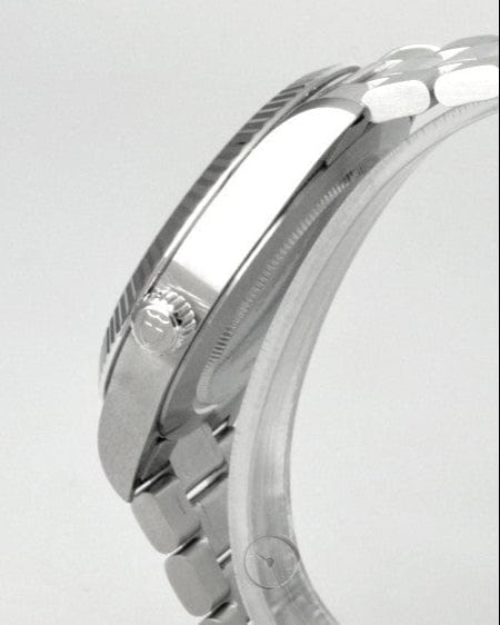 Tudor Style Automatic Black Dial Silver Steel Strap Watch for Men - M12710-0003