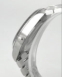 Tudor Style Automatic Black Dial Silver Steel Strap Watch for Men - M12710-0003