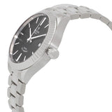 Tudor Style Automatic Black Dial Silver Steel Strap Watch for Men - M12710-0003