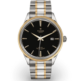 Tudor Style Automatic Black Dial Two Tone Steel Strap Watch for Men - M12713-0005