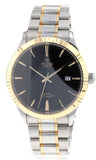 Tudor Style Automatic Black Dial Two Tone Steel Strap Watch for Men - M12713-0005