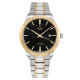 Tudor Style Automatic Black Dial Two Tone Steel Strap Watch for Men - M12713-0005