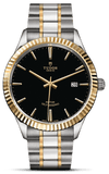 Tudor Style Automatic Black Dial Two Tone Steel Strap Watch for Men - M12713-0005