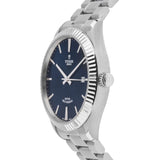 Tudor Style Automatic Blue Dial Silver Steel Strap Watch for Men - M12710-0013