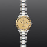 Tudor Style Automatic Diamonds Gold Dial Two Tone Steel Strap Watch for Men - M12713-0007