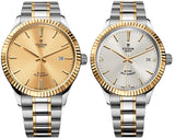 Tudor Style Automatic Gold Dial Two Tone Steel Strap Watch for Men - M12713-0001
