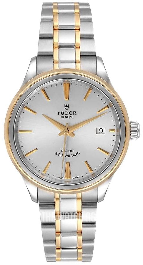 Tudor Style Automatic Silver Dial Two Tone Steel Strap Watch for Men - M12713-0003