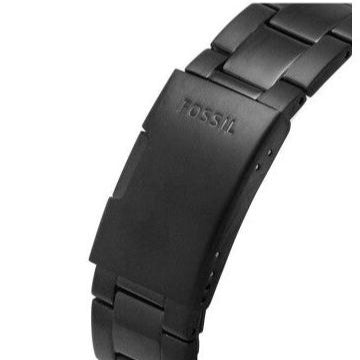 Fossil Townsman Automatic Skeleton Black Dial Black Steel Strap Watch for Men - ME3197