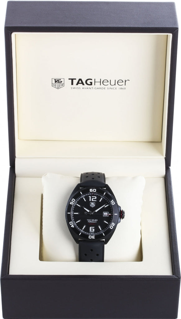 Tag Heuer Formula 1 Automatic 41mm Black Dial Black Rubber Strap Watch for Men - WAZ2115.FT8023
