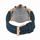 Armani Exchange Hampton Chronograph Rose Gold Dial Blue Silicone Strap Watch For Men - AX1730