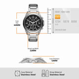 AX2600 Men's Watch with Dimensions & Credit Card Comparison