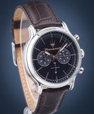 Maserati Epoca Chronograph Blue Dial Brown Leather Strap Watch For Men - R8871618014