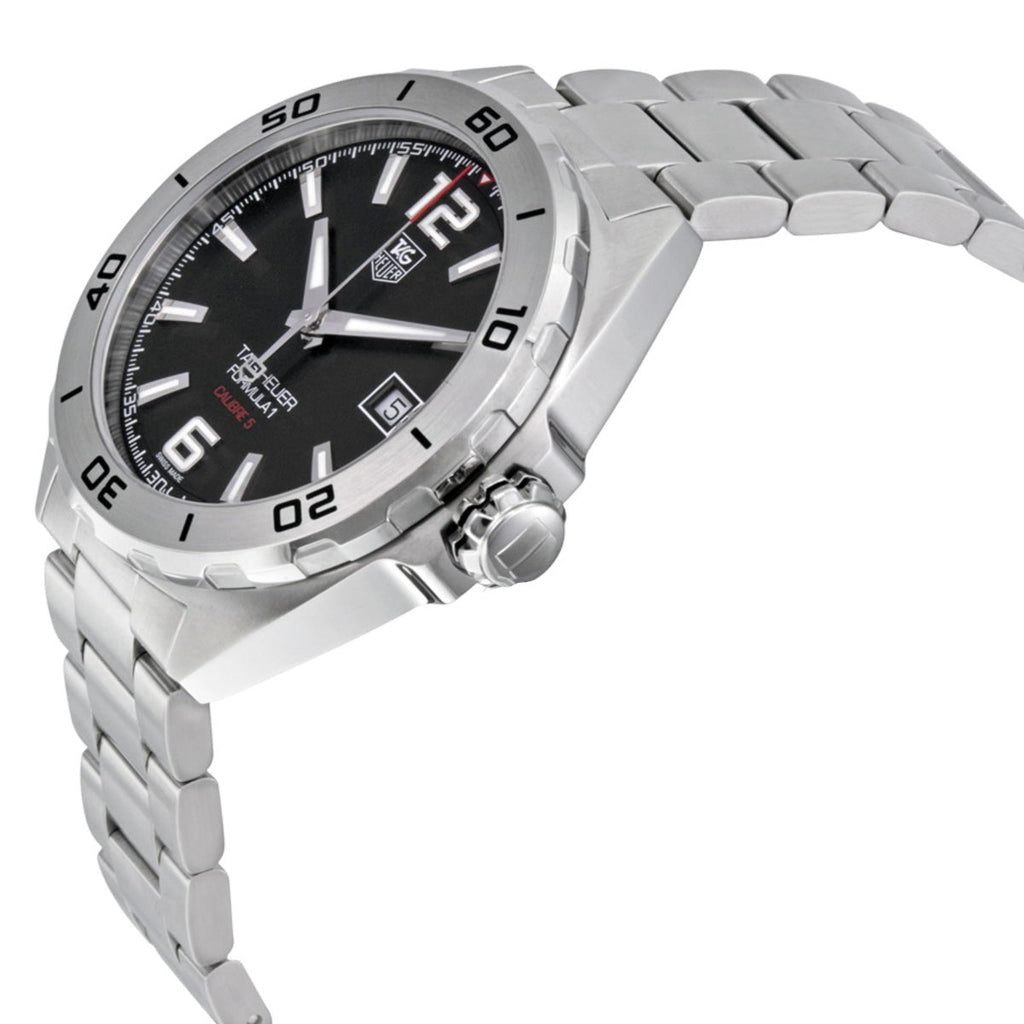 Tag Heuer Formula 1 Automatic Black Dial Silver Steel Strap Watch for Men - WAZ2113.BA0875