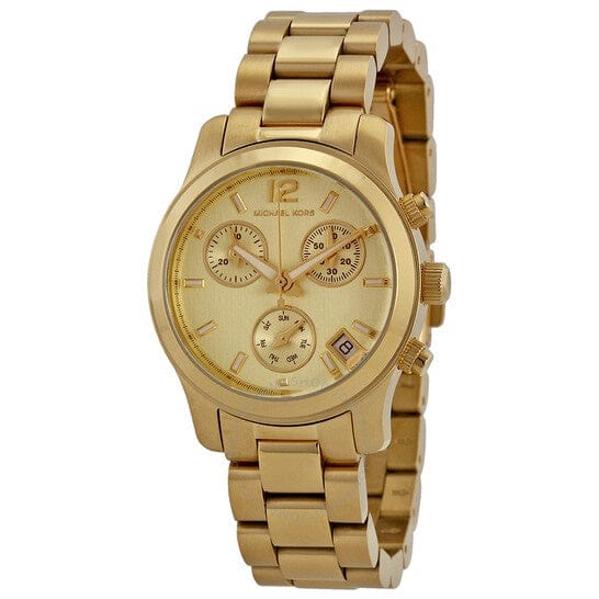 Michael Kors Cooper Gold Dial Gold Steel Strap Watch for Women - MK6274