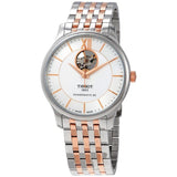 Tissot Tradition Powermatic 80 Open Heart Silver Dial Two Tone Steel Strap Watch For Men - T063.907.22.038.01